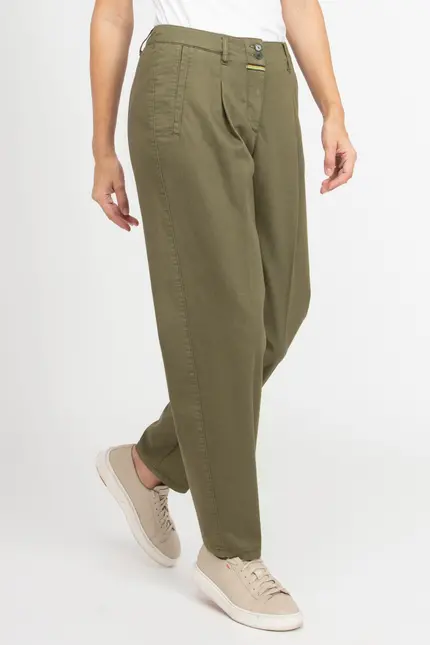 Recover Pants Bundfaltenhose Peggy in Oliv Artikelnummer REC-12641-U4143-580