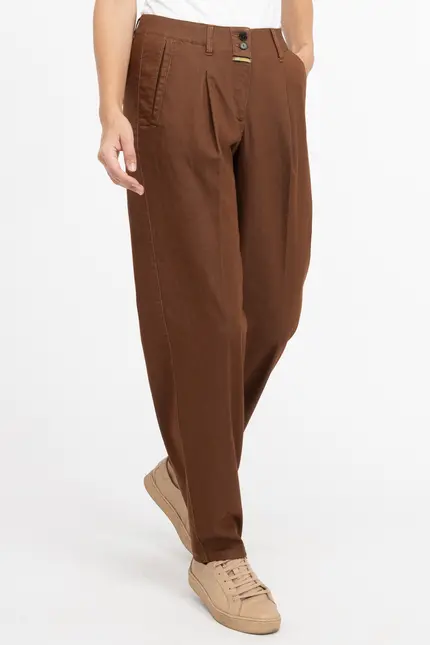 Recover Pants Bundfaltenhose Peggy in Tabakbraun Artikelnummer REC-12641-U4143-822