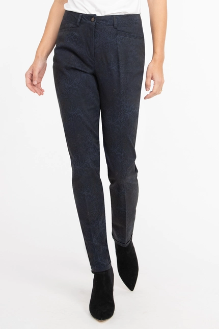 Recover Pants Slim Fit Druckhose in DRUCK DUNKELBLAU Artikelnummer REC-13013-4099-4