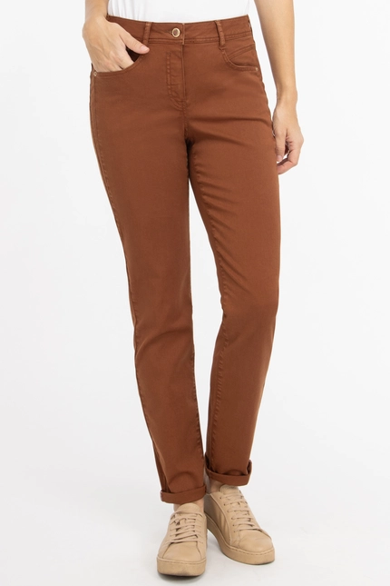 Recover Pants Modische Hose im 5-Pocket Style in COGNAC Artikelnummer REC-13362-4142-871